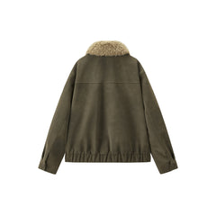 Women's Suede-Touch PU Padded Jacket