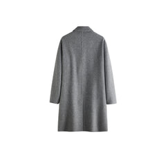 Men's Double-Breasted Pocket Wool Coat