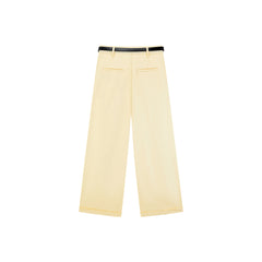 Women's Oveasized Straight Pants with Belt