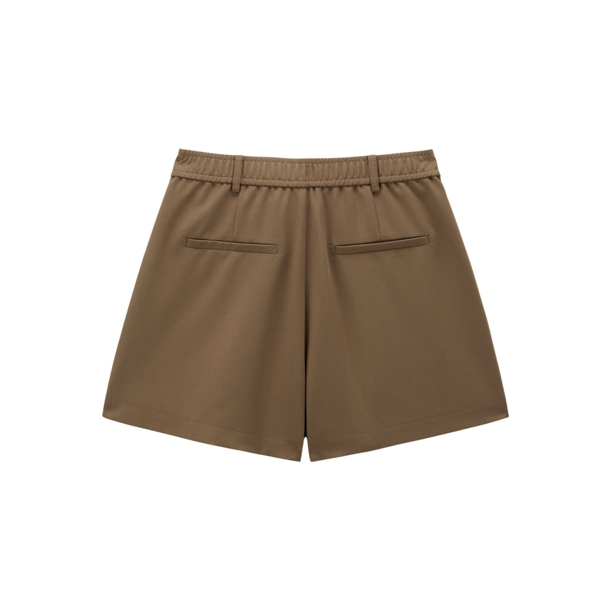 Women's Brown High-Waisted A-Line Shorts