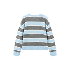 Women's Mohair-Blend Striped Drop-Shoulder Knit Sweater