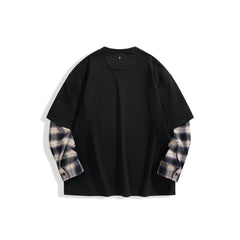 Men's Layered-Look Panel Long-Sleeve T-Shirt
