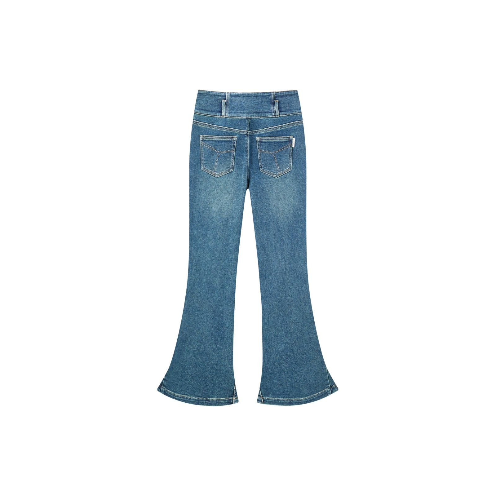 Women's Dark Blue High Waist Flare Jeans