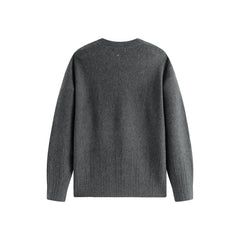 Men's Textured Solid Pullover Sweater