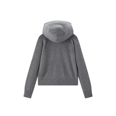 Women's Hooded Double-Zip Knit Cardigan