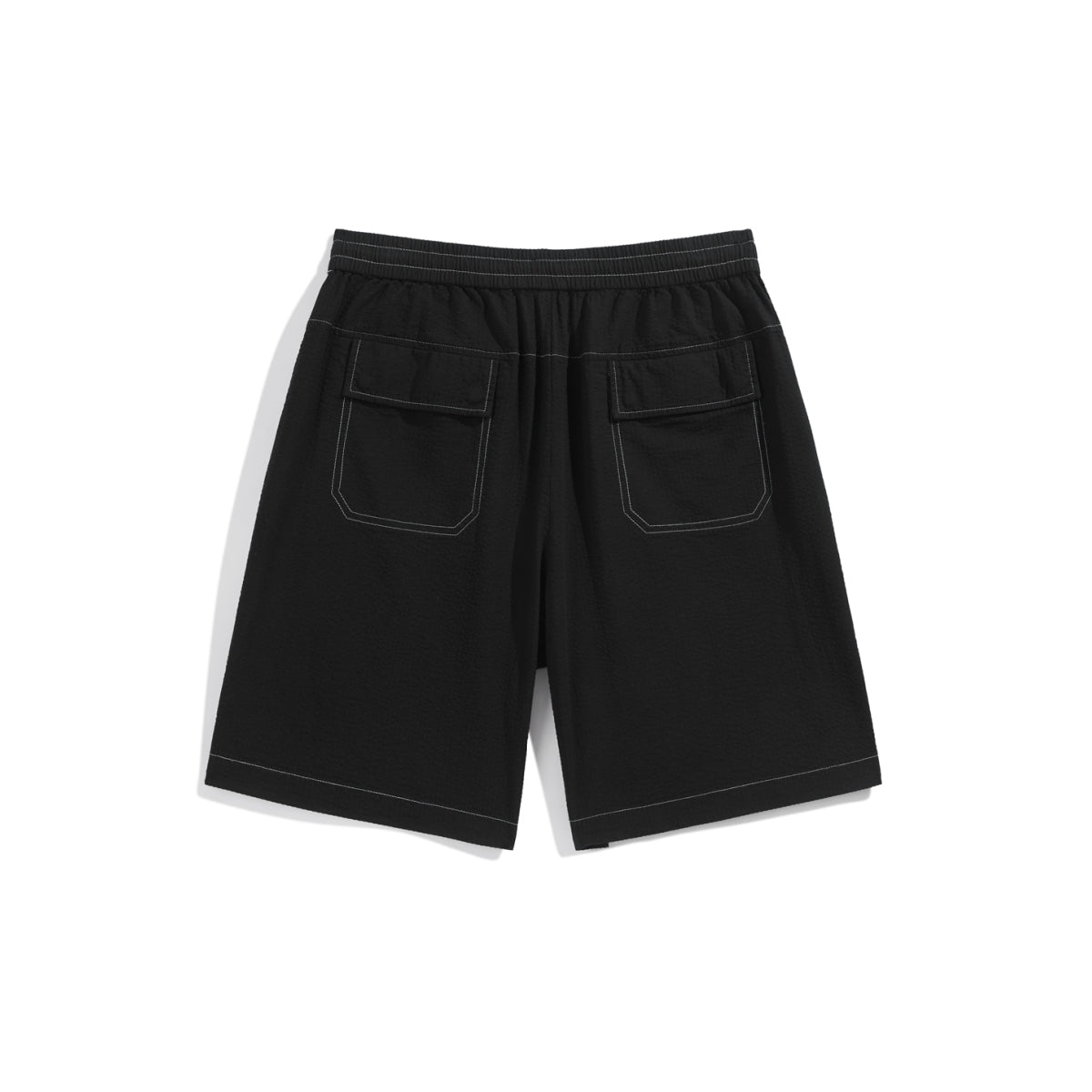 Men's Color-Stitch Seersucker Shorts