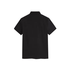 Men's Cooling Black Embroidered Polo Shirt