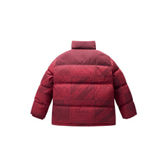 Men's Red Pattern Puffer Jacket