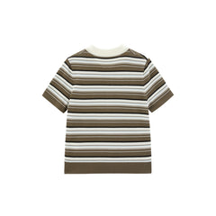 Women's Contrast Striped Knit Pullover