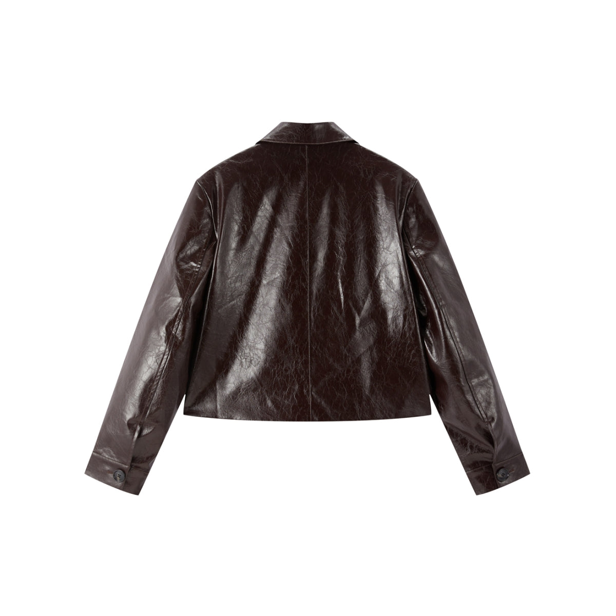 Women's Cropped Waxed PU Jacket