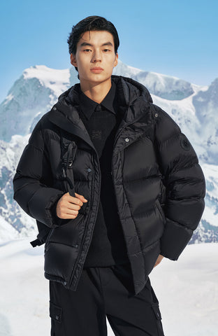 Peacebird Men *US Final Sale* Men's Infrared Thermal Hooded Goose Down Jacket