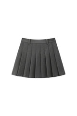 Women's Wool-Blend Pleated Short Skirt