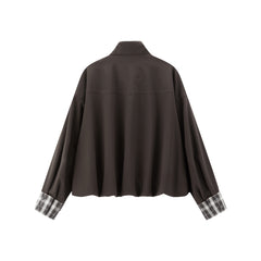 Women's Cropped Jacket with Tulip Hem