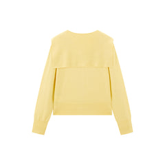 Women's Short Knit Cardigan with Detachable Cape