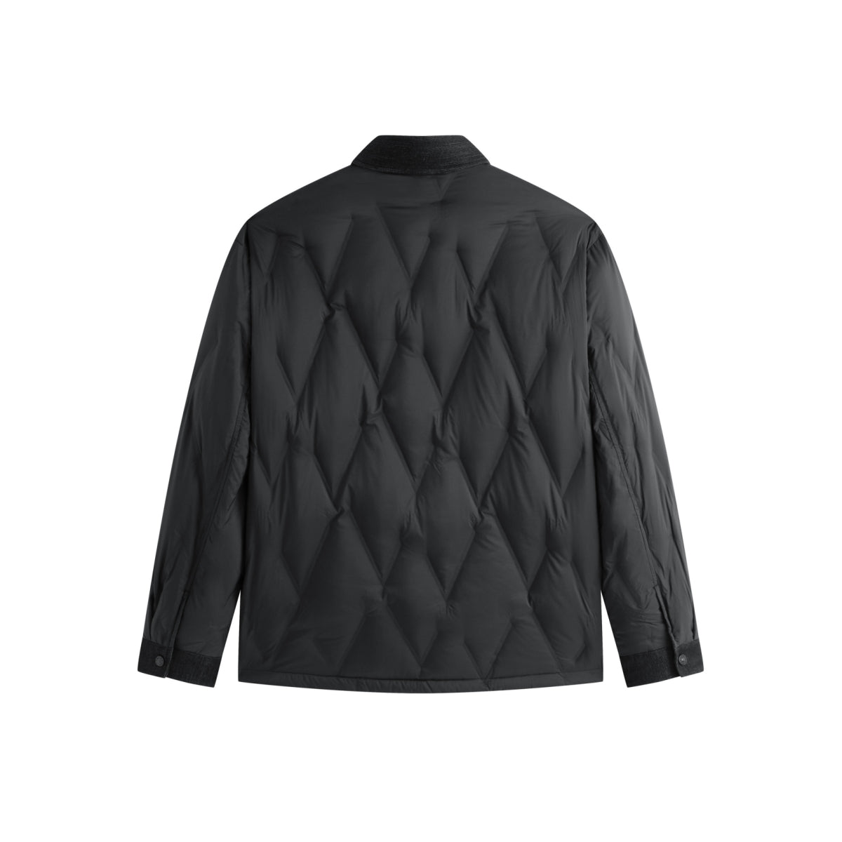 Men's Goose Down Denim-Panel Shirt Jacket