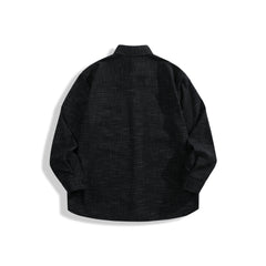 Men's Tweed-Inspired Brushed Yarn-Dyed Shirt