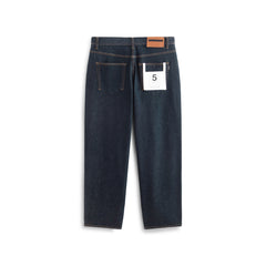 Men's Topstitched Washed Straight-Leg Jeans