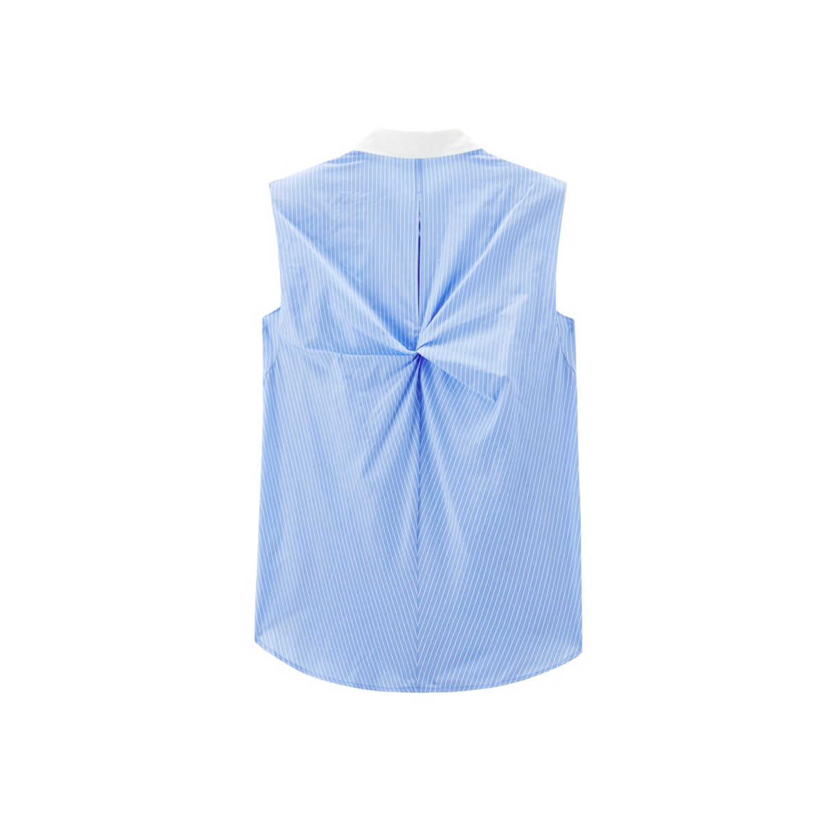 Women's Striped Twist-Back Sleeveless Shirt