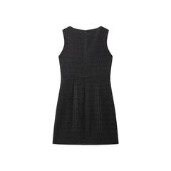 Women's Sleeveless Fitted Tweed Dress