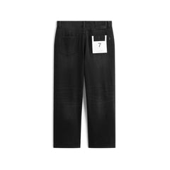 Men's Cotton-Blend Washed Tapered Jeans
