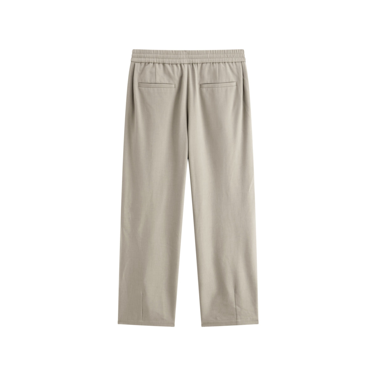 Men's Solid Elastic-Waist Straight-Leg Pants