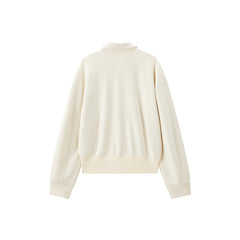 Women's Short Half-Zip Pullover Sweatshirt