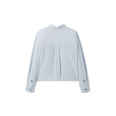 Women's Striped Shirt with Detachable Tie