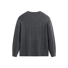 Men's Cable-Knit Henley Sweater