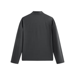 Men's Embroidered Half-Zip Fleece-Lined Sweatshirt