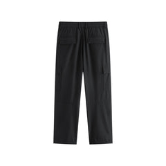 Men's Wide-Leg Cargo Pants with Drawstring Cuffs