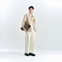 Men's Patchwork Jacquard Outwear Shirt