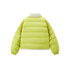 Women's Short Contrast Stand-Collar Down Jacket