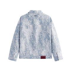 Men's Jacquard Denim Padded Jacket