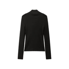 Women's Wool-Blend Half-Placket Slim Knit Top