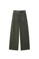 Women's High-Waist Wide-Leg Cotton Jeans