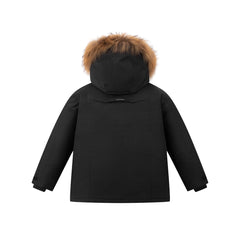 Men's Utility Goose Down Parka with Fur Collar