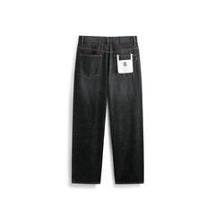 Men's Ombre Cotton-Blend Wide-Leg Jeans