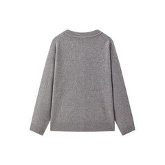 Women's Basic Pure Wool Oversized Knit Cardigan
