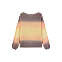 Women's Gradient Slash Neck Sweater