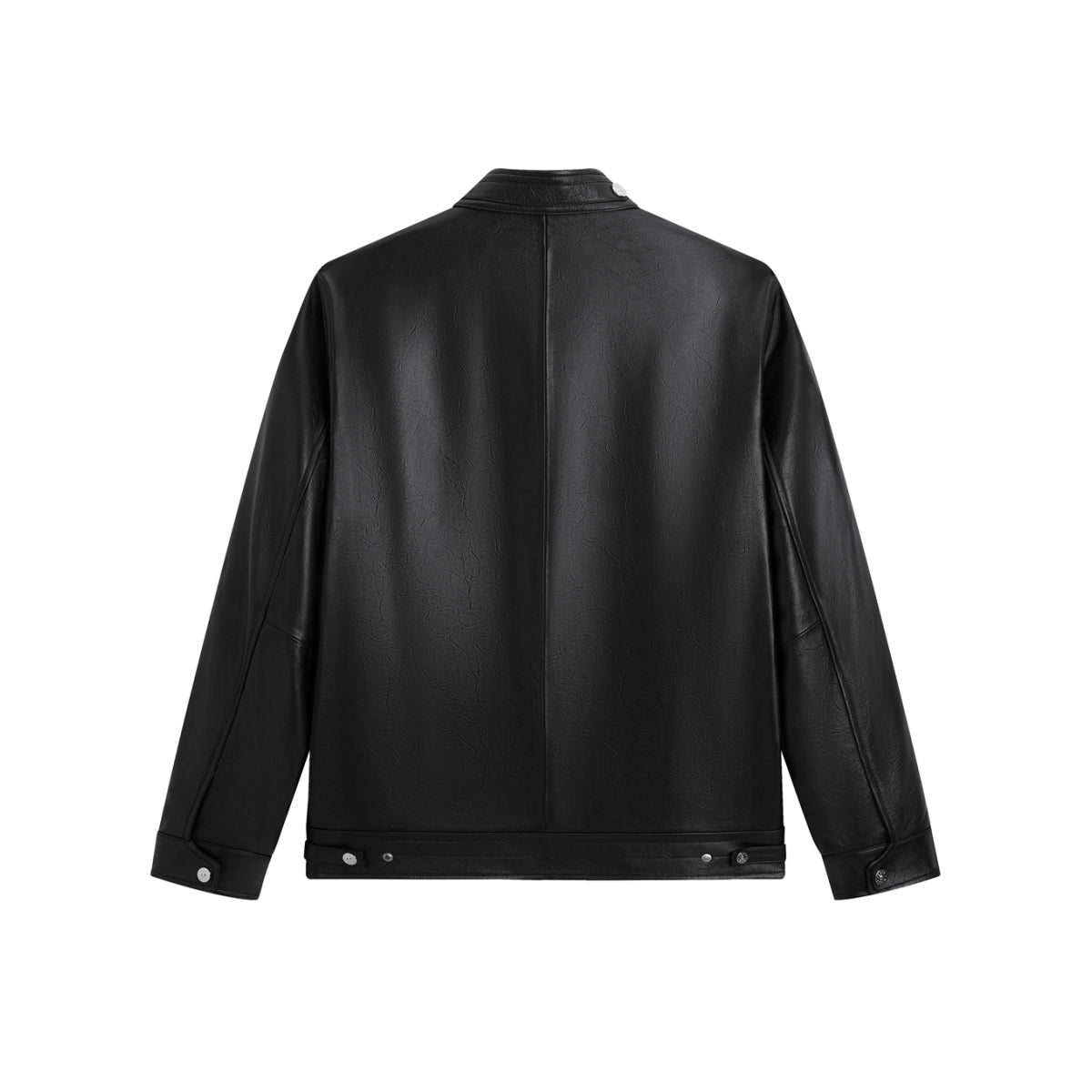 Men's Stand-Collar Moto Leather Jacket