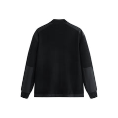 Men's Mixed-Fabric Panel Knit Cardigan