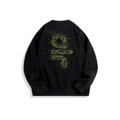 Men's Black Embroidered Sweatshirt