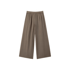 Women's Flowing Wide-Leg Pants with Mini Embroidery