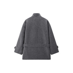 Women's Oversized Asymmetric Alpaca-Blend Coat