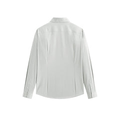 Men's Gray Embroidered Long-Sleeve Shirt