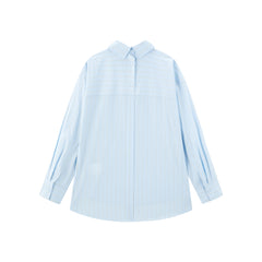 Women's Colorblock Striped Deconstructed Shirt