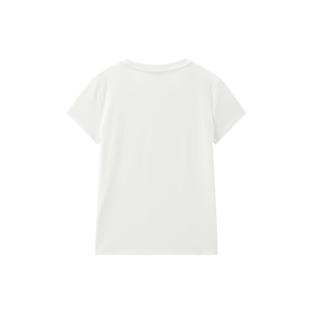 Women's Basic White Brushed T-Shirt