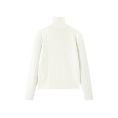 Women's Short Cable-Knit Half-Zip Sweater