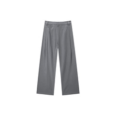 Women's High-Waisted Grey Wide-Leg Pants