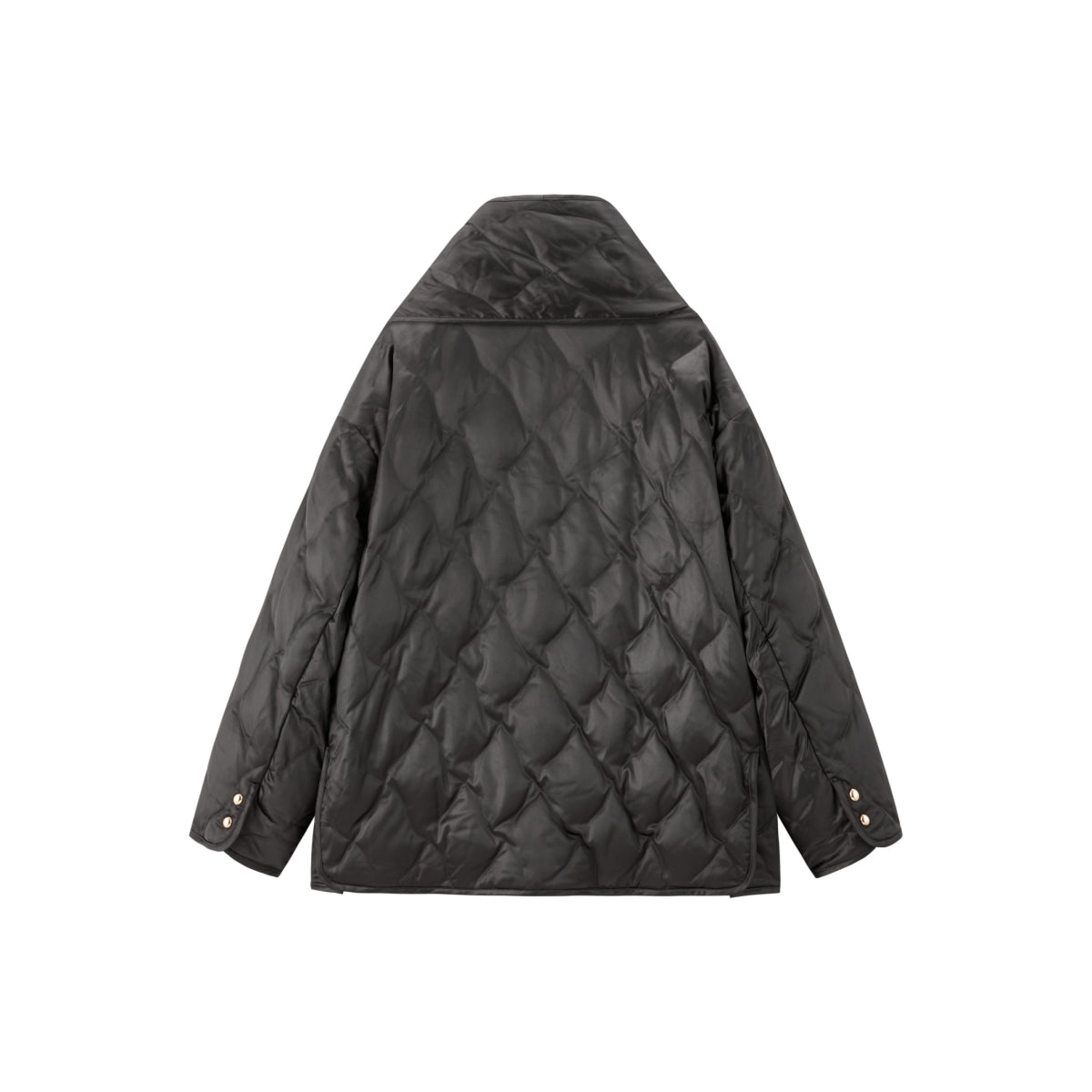 Women's Oversized Down Shirt with Detachable Scarf